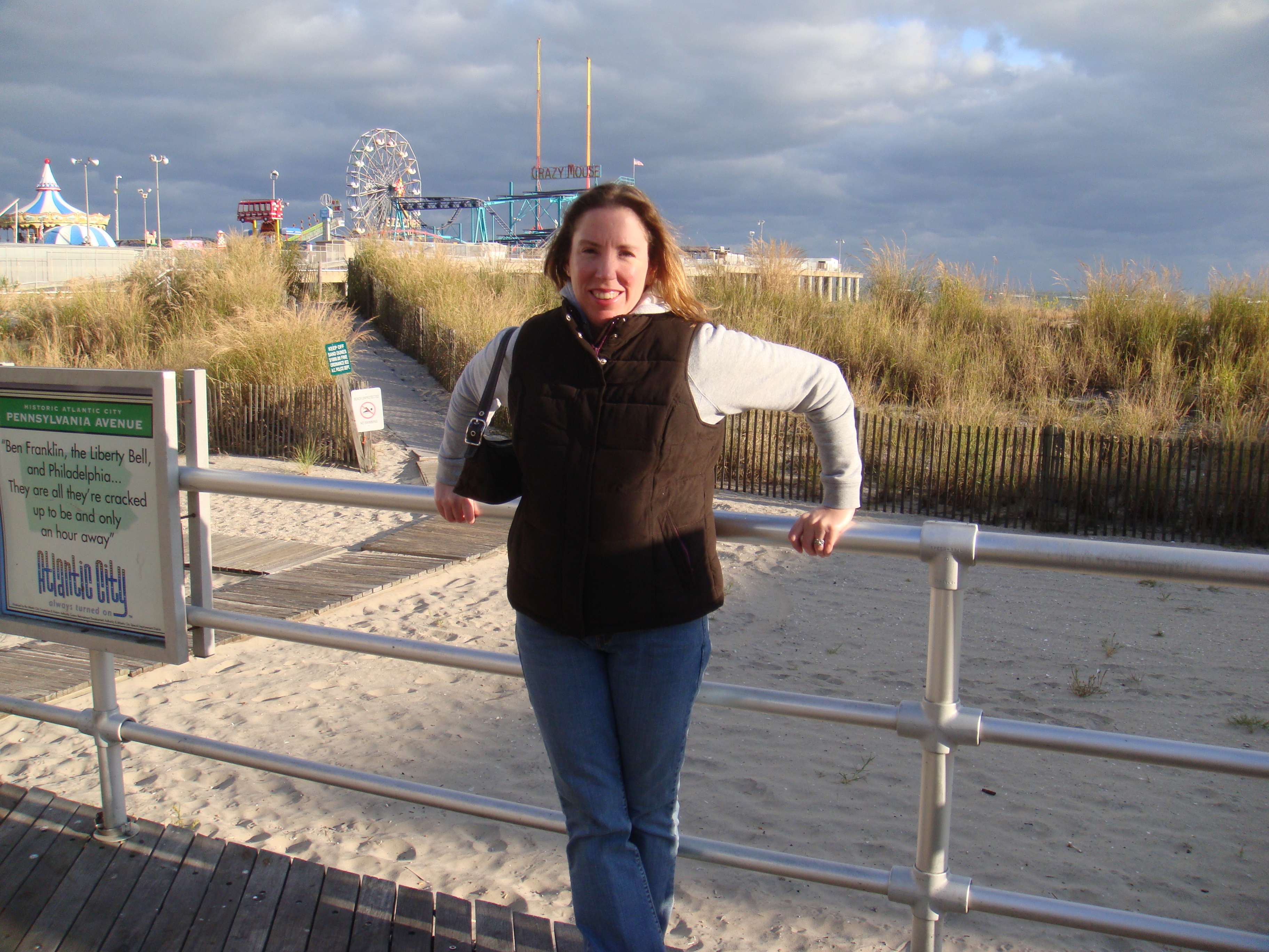 Jen on AC boardwalk